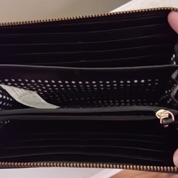 🖤🤍KATE SPADE Neda Nylon Continental large zip around wallet🤍🖤 EUC - Picture 5 of 6